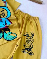 تیشرت شلوارک خرگوش هودی پوش - Image 2