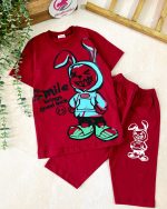 تیشرت شلوارک خرگوش هودی پوش - Image 5