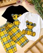 تیشرت شلوارک چارخونه رنگی - Image 7