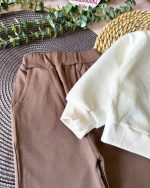 کراپ شلوار بافت پاپیونی - Image 9