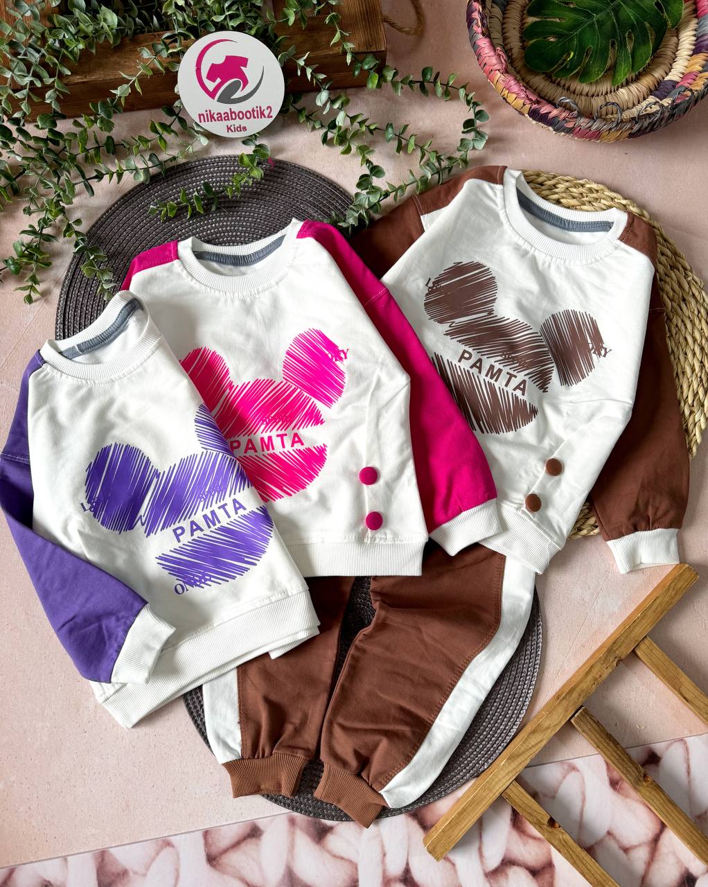 IMG_20240929_132212_320 بلوز شلوار میکی دکمه دار - Image 1