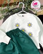 کراپ شلوار گل سفید - Image 10