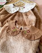 بلوز شلوار پولیشی یقه گل دار - Image 7