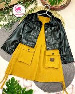 کت سارافون چرم مخمل - Image 12