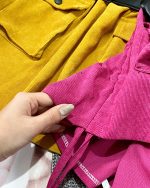 کت سارافون چرم مخمل - Image 7