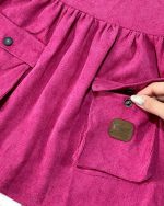 کت سارافون چرم مخمل - Image 5