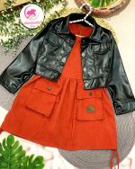 کت سارافون چرم مخمل - Image 11