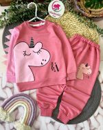 بلوز شلوار یونیکورن صورتی