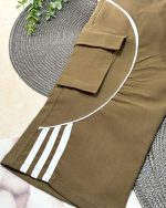 شلوار کتان نوار سفید - Image 3