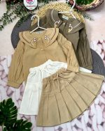 شومیز یقه گلدوزی رنگین کمون - Image 2