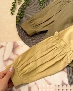 شومیز یقه گلدوزی رنگین کمون - Image 3