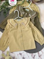 شومیز یقه گلدوزی رنگین کمون