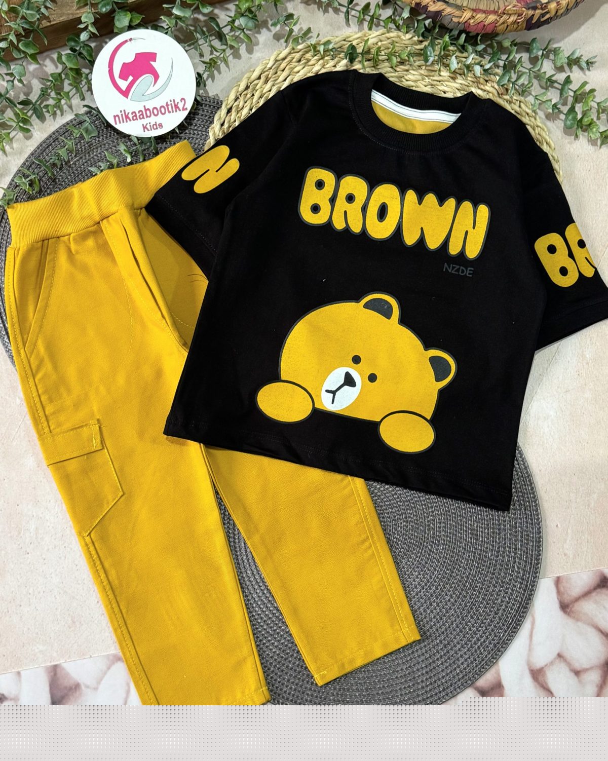 تیشرت شلوار خرس Brown - Image 10
