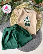 تیشرت شلوارک گل بافتنی - Image 6