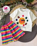 کراپ شلوارک کیتی رنگین کمون - Image 4