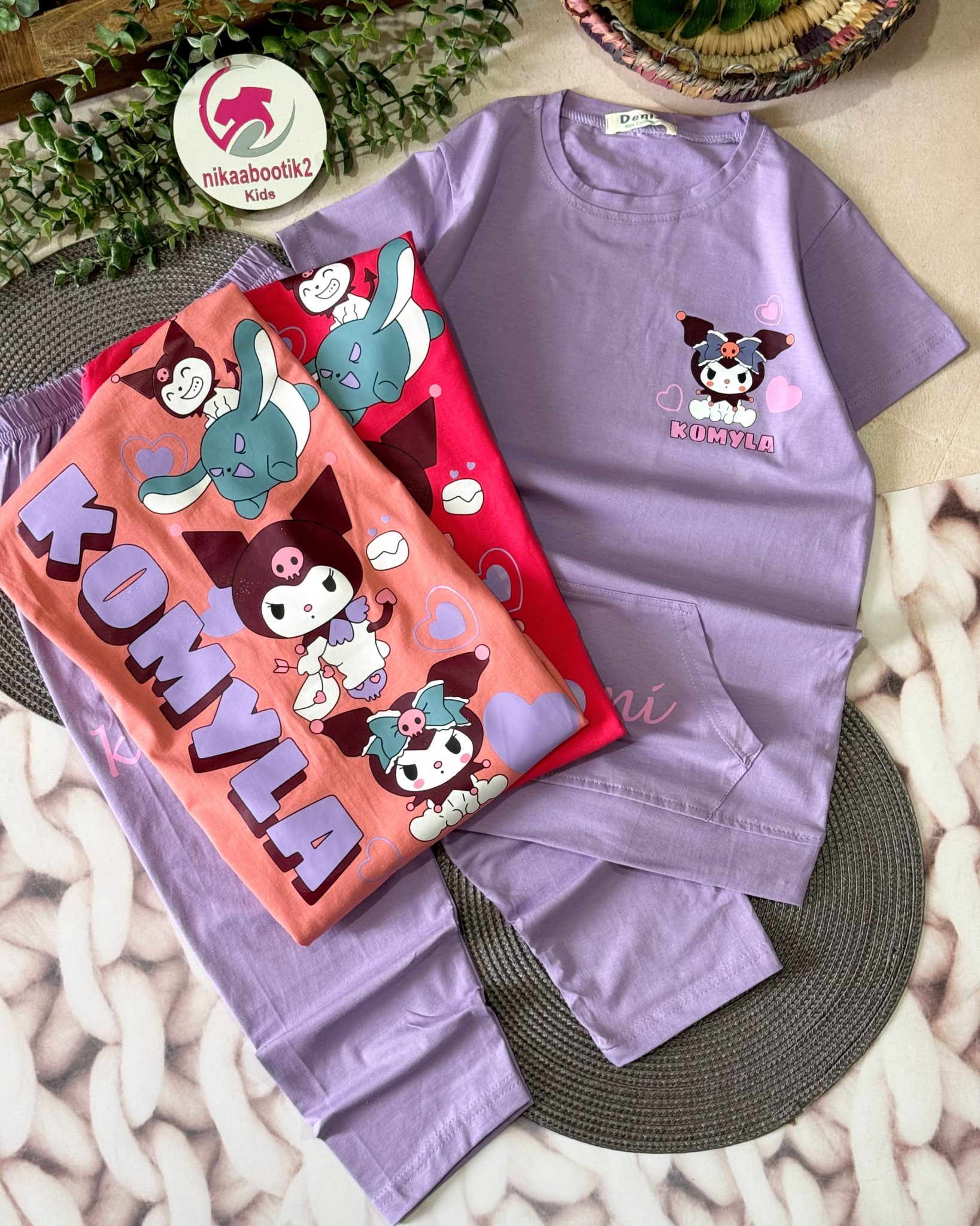 photo-output تیشرت شلوارک کرومی جیب دار - Image 1