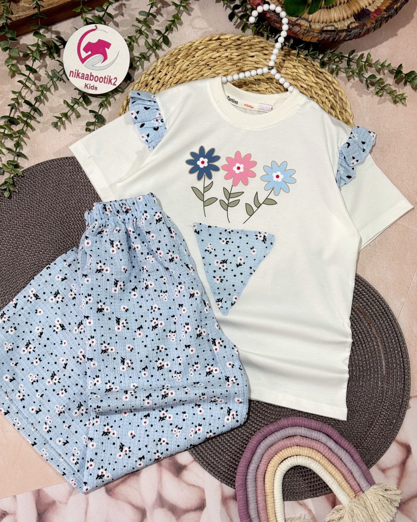 photo-output تیشرت شلوار گلدون - Image 6