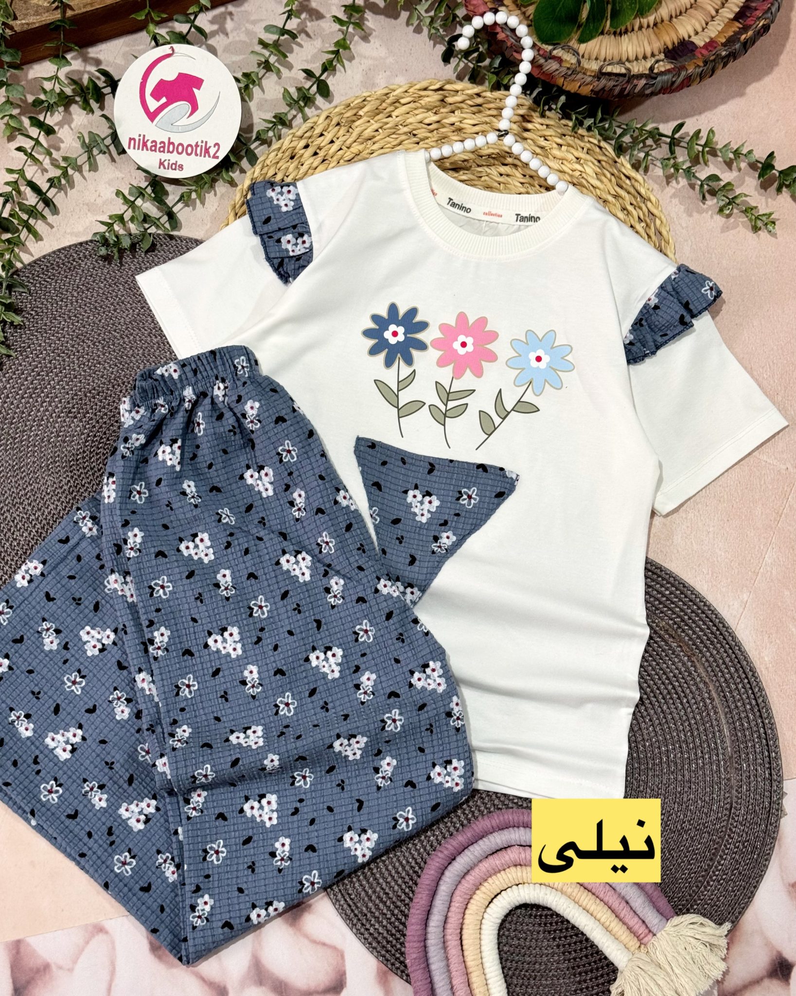 photo-output تیشرت شلوار گلدون - Image 9