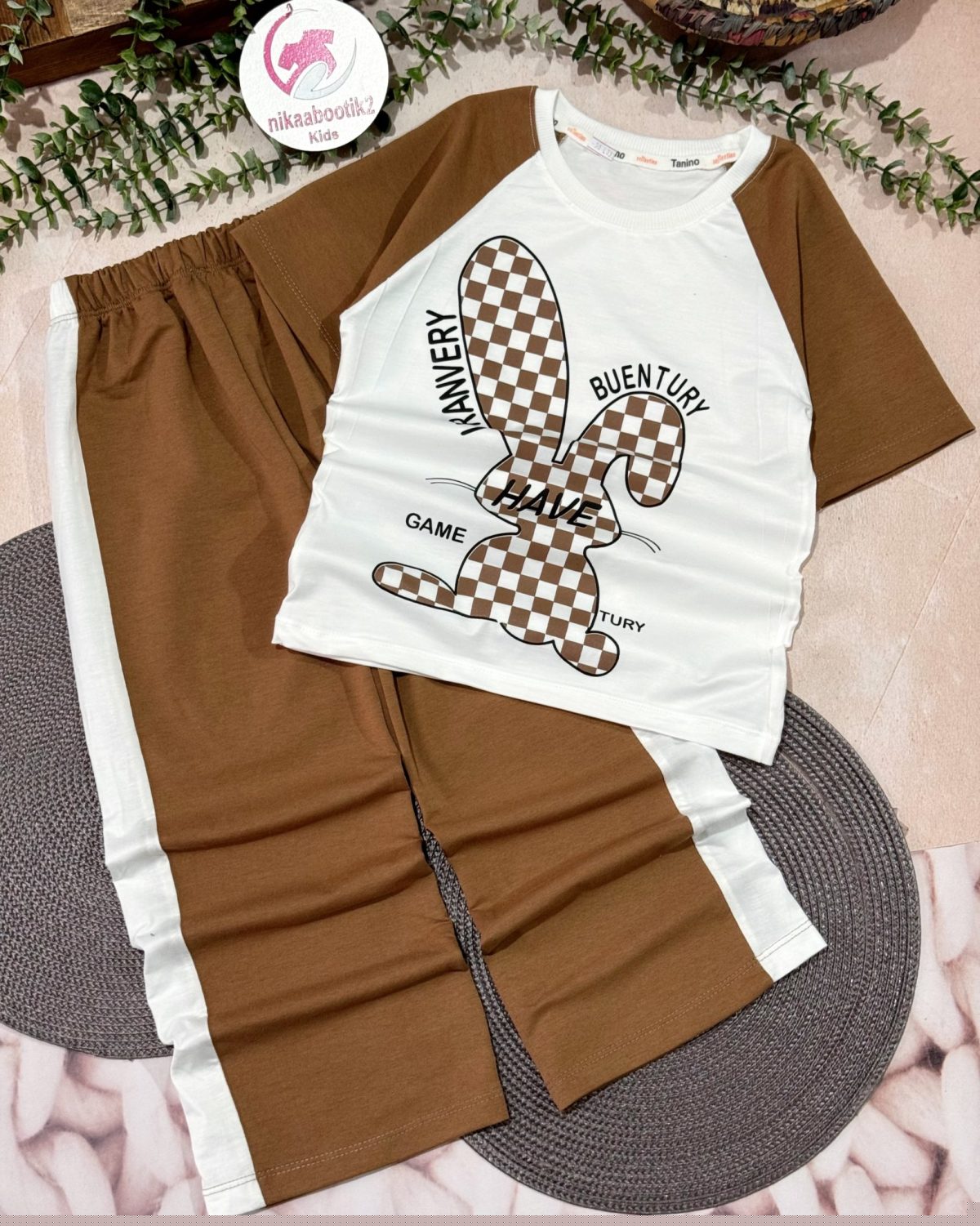 تیشرت شلوار خرگوش چهارخونه - Image 9