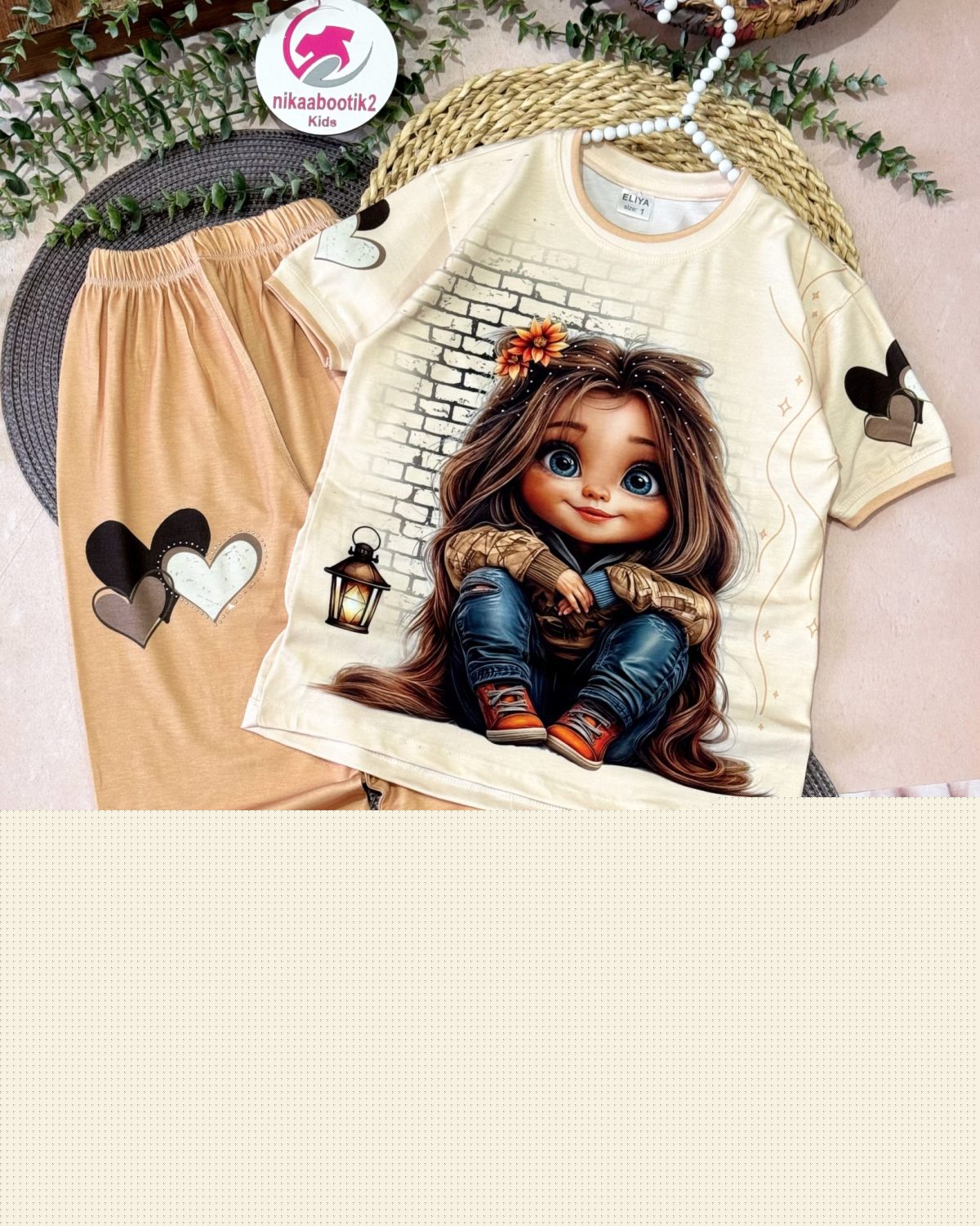 تیشرت شلوار گیسو کمند - Image 3