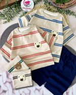 تیشرت شلوارک خرس راه راه