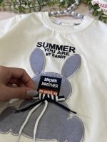 تیشرت شلوارک خرگوش طوسی - Image 4