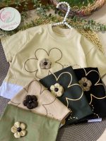 تیشرت شلوارک گل مخملی - Image 3