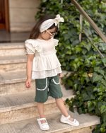 شومیز شلوارک چین دار - Image 11