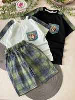 تیشرت شلوارک خرس چهار خونه - Image 7