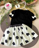 شومیز دامن پاپیون سفید