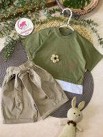 تیشرت شلوارک گل مخملی - Image 8