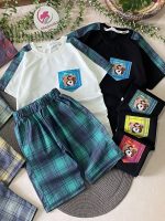 تیشرت شلوارک خرس چهار خونه