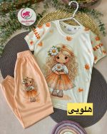 تیشرت شلوار گیسو طلایی - Image 4