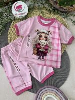 تیشرت شلوارک دختر و پاپی - Image 5