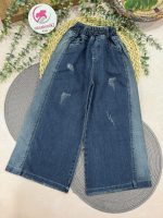 شلوار شافل آبی بغل سایه