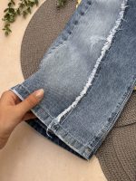 شلوار شافل آبی جلو ریش - Image 5