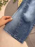 شلوار لی آبی برش هشتی - Image 5