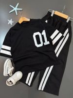 تیشرت شلوار نوار سفید