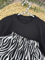 کراپ شلوارک رنگین کمون گورخری - Image 3