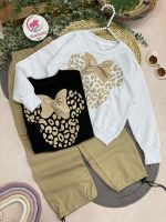 کراپ شلوار میکی پلنگی