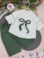 تیشرت شلوارک پاپیون قلبی(جدید) - Image 3