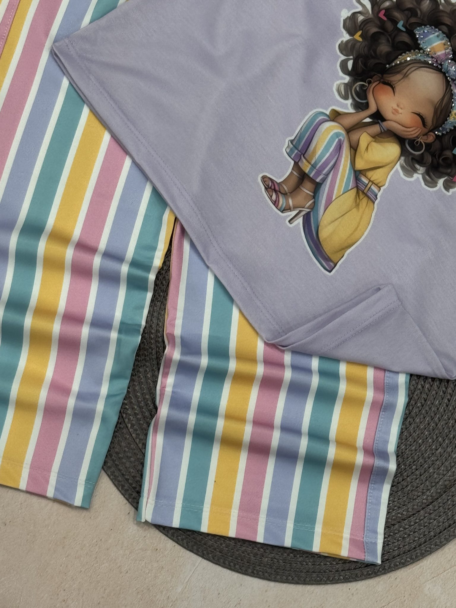 IMG_0600 تیشرت شلوار پری رنگین کمون - Image 3