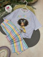 تیشرت شلوار پری رنگین کمون - Image 5