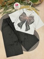 تیشرت شلوار پاپیون توری - Image 7