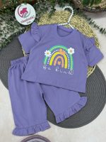 کراپ شلوارک پروانه و رنگین کمان - Image 2