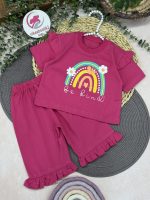 کراپ شلوارک پروانه و رنگین کمان - Image 3