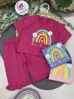 کراپ شلوارک پروانه و رنگین کمان