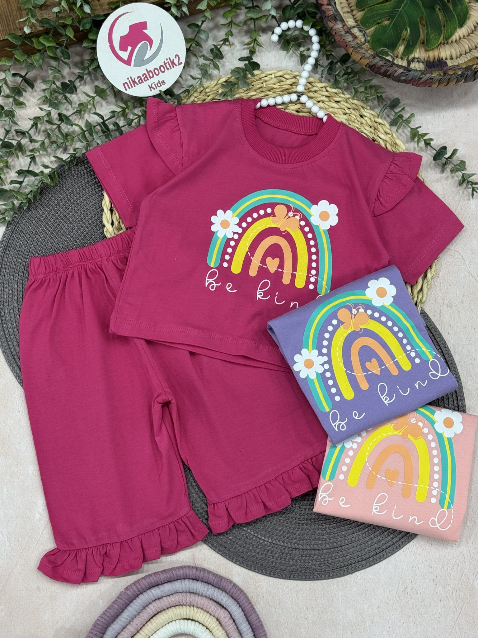 IMG_0670 کراپ شلوارک پروانه و رنگین کمان - Image 1