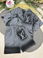 تیشرت شلوارک LV مرواریدی - Image 3