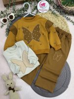 بلوز شلوار پروانه مرواریدی